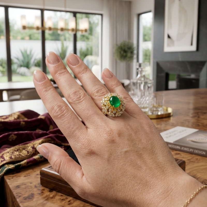 Green Stone Ring