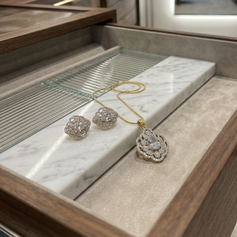 Silver Pendent Set