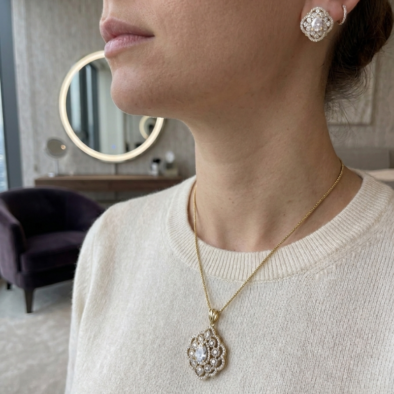 Silver Pendent Set