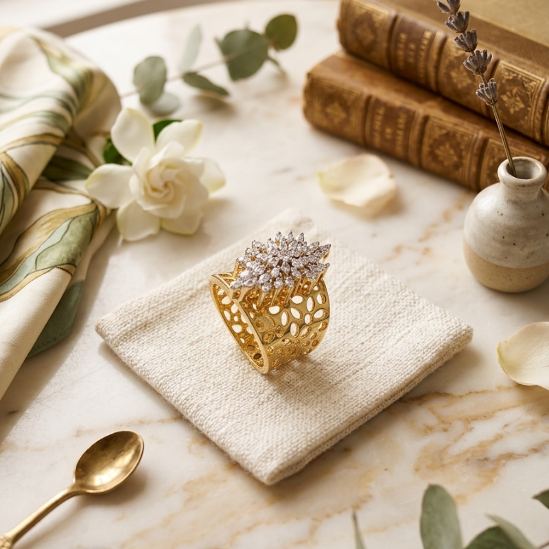 Luxe Sparkle Statement Ring