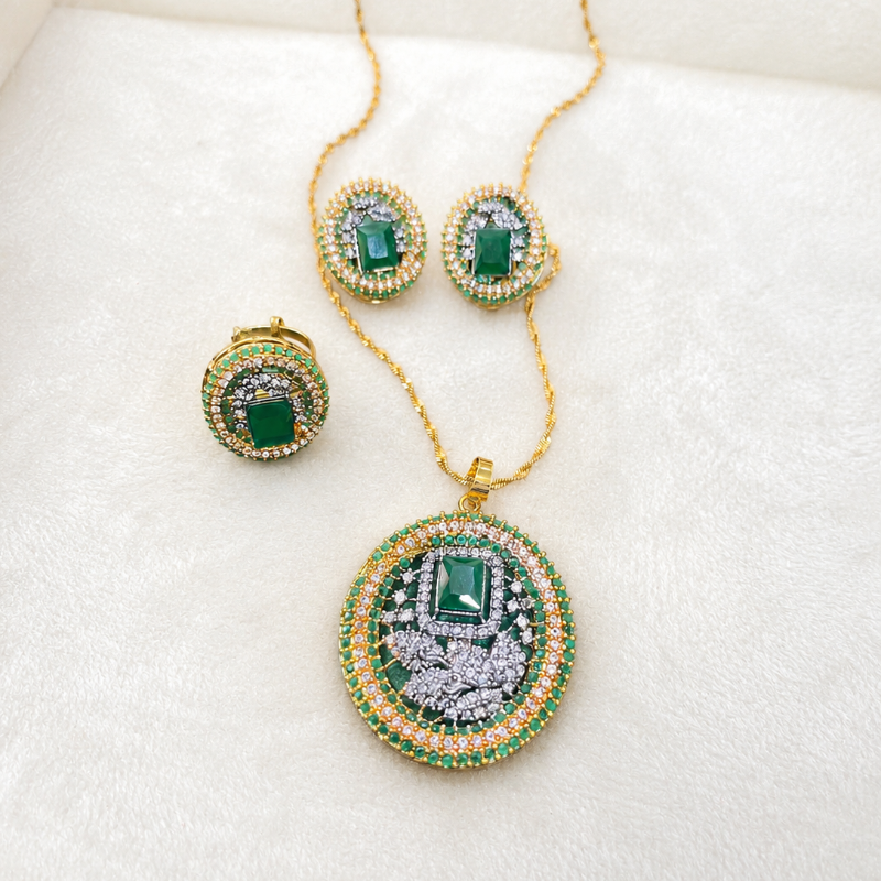 Emerald Luxe Pendant Set